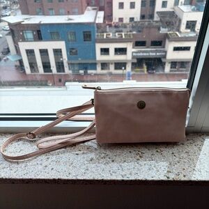 Stone Mountain Blush Pink Organizer Wallet Crossbody Bag
